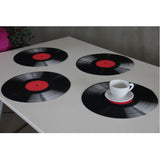 Bertoni bordsunderläggsset, 4 delar, rund, 33 cm, Vinyl