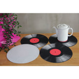 Bertoni bordsunderläggsset, 4 delar, rund, 33 cm, Vinyl
