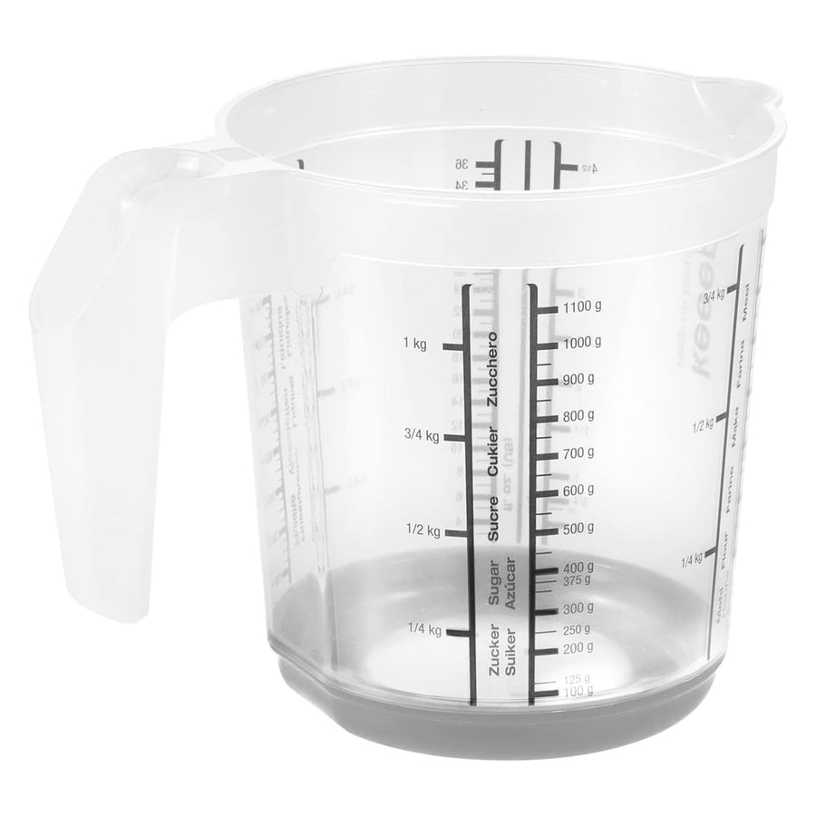 Keeeper mätkanna, halkfri, med handtag, 1l, nordic grey, Masimmo