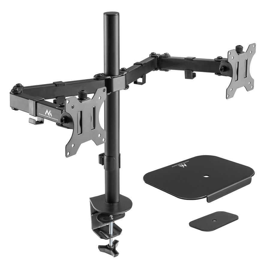 Maclean skrivbordsfäste för 2 LCD-skärmar, 17-32", 2x 8kg, MC-884 + MC-929