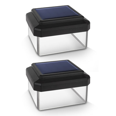 2x GreenBlue LED-solcellsstolpe, 80x80mm, kuvertskärm, GB127