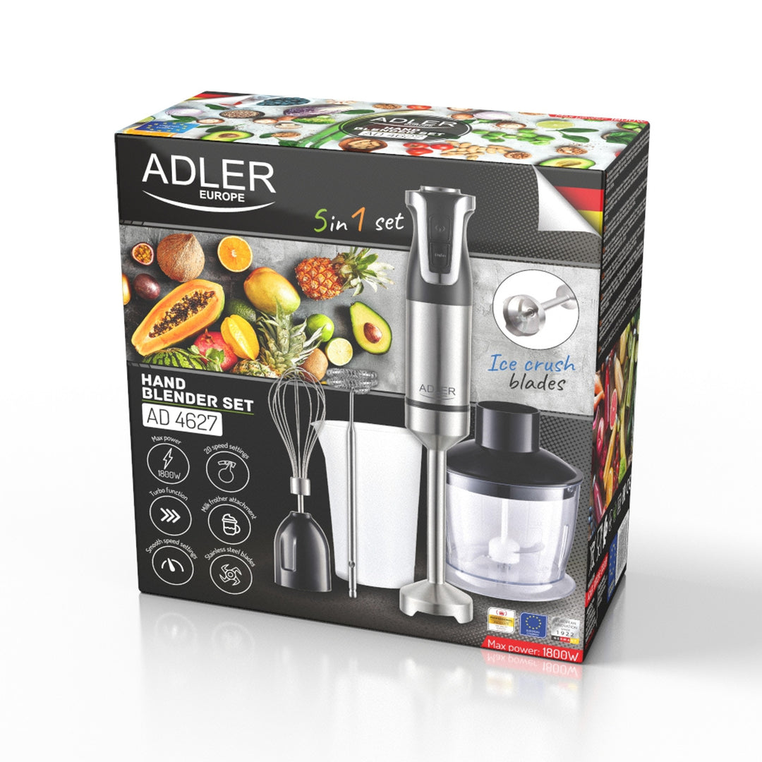 Stavmixer Adler, 20 hastigheter, 1800W, Turbo-funktion, AD 4627