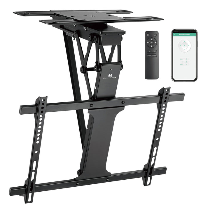 Maclean elektriskt takfäste för TV, TUYA-stöd, max VESA 600x400, 90st svängbart, 32"-75", 35kg, MC-490