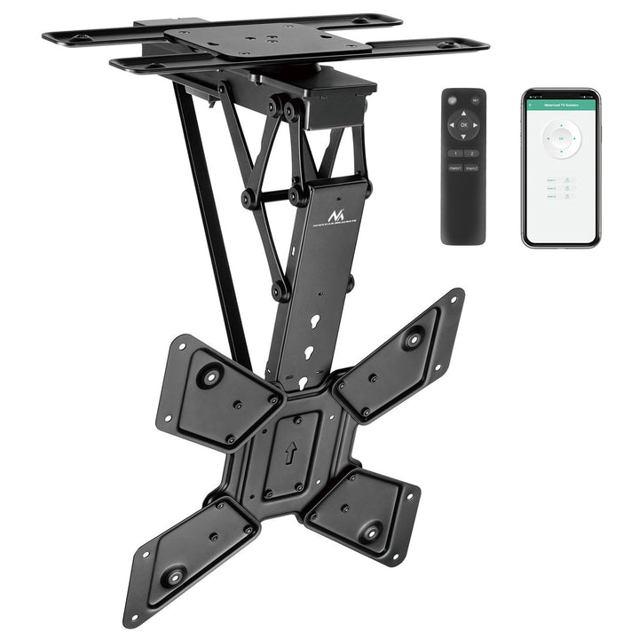 Maclean elektriskt takfäste för TV, TUYA-stöd, max VESA 600x400, 90st svängbart, 23"-65", 30kg, MC-491