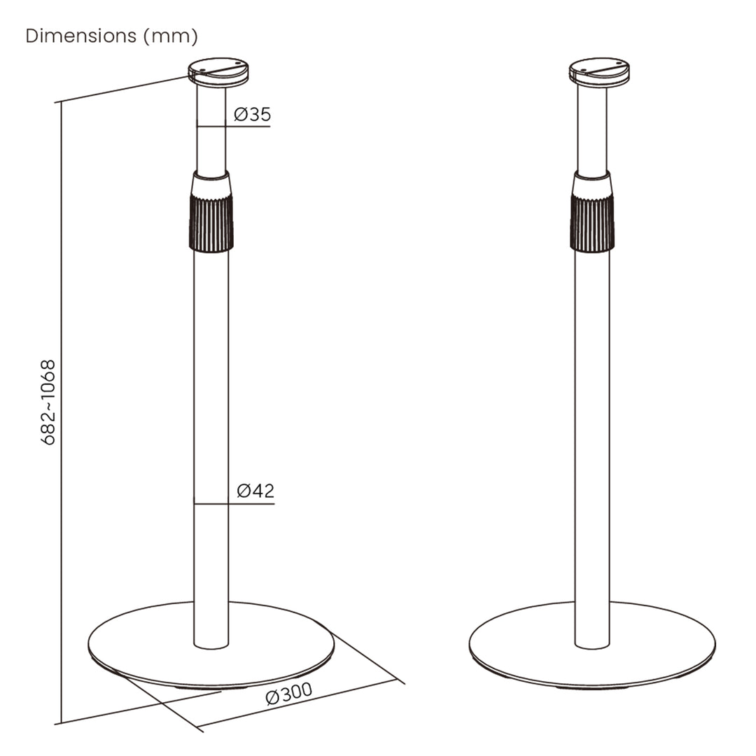 Maclean golvfäste för Sonos-högtalare, Sonos Era 100 & 300, MC-496