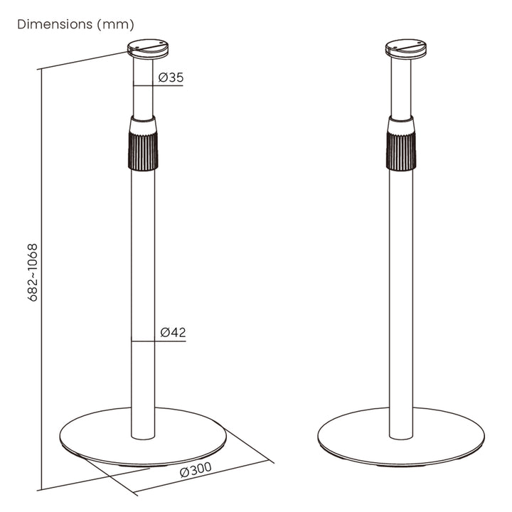 Maclean golvfäste för Sonos-högtalare, Sonos Era 100 & 300, MC-496
