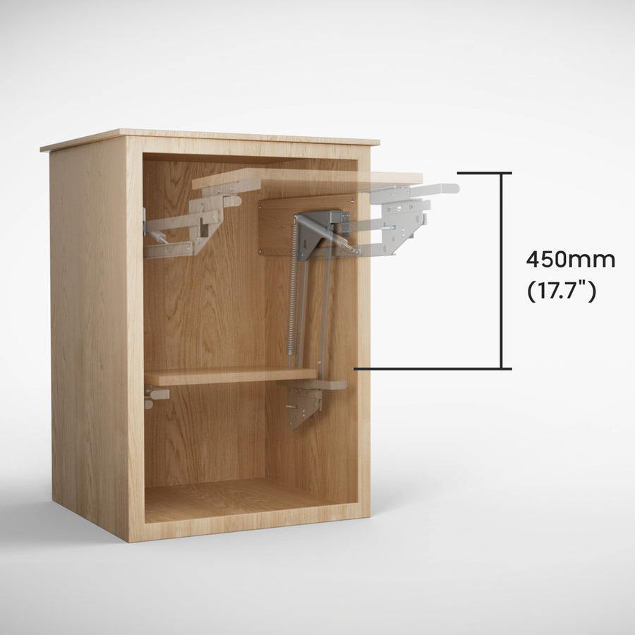 Lift, inbyggd utdragbar kökshylla 5-20kg. 820x168x106mm MC-497