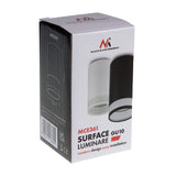 Maclean utanpåliggande armatur/rör, spot, rund, aluminium, GU10, 55x105mm, svart, MCE361 B