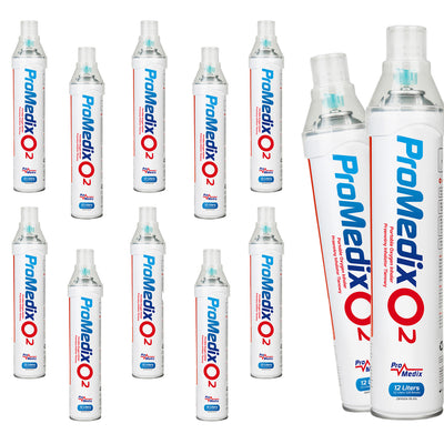 12x Promedix 12L bärbar 99,4% syrgasinhalator på burk, PR-994