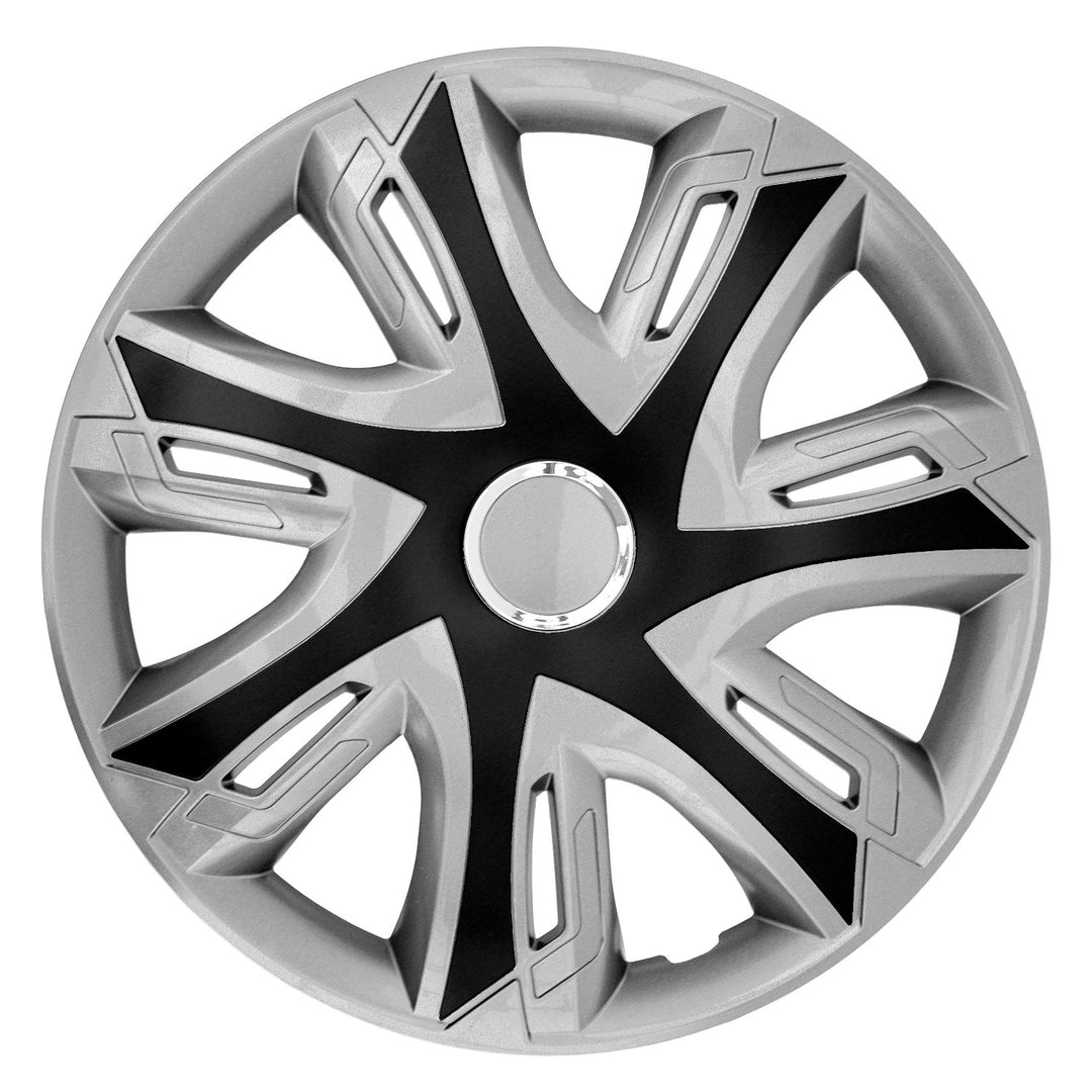 NRM Supernova bicolour silver/svart universal navkapsel 16" 1 del