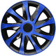 Universal navkapsel 13" NRM Draco blå/svart 1 del  RENAULT PEUGEOT OPEL FORD