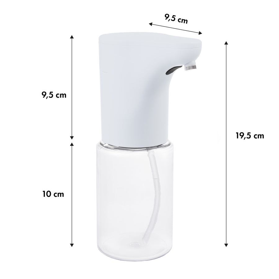 Promedix automatisk dispenser, dispenserbehållare för flytande tvål, desinfektionsvätskor, 300ml, 4xAA, vit, PR-540 W