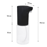 Promedix automatisk dispenser, dispenserbehållare för flytande tvål, desinfektionsvätskor, 300ml, 4xAA, svart, PR-540 B