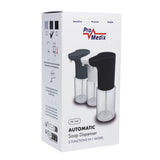 Promedix automatisk dispenser, dispenserbehållare för flytande tvål, desinfektionsvätskor, 300ml, 4xAA, grå, PR-540 GR