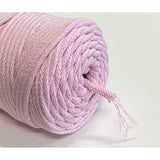 ColiNea, bomullssladd med bomullskärna, flätad, 5mm, 100m, rosa