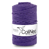 ColiNea, bomullssladd med bomullskärna, flätad, 5mm, 100m, lila