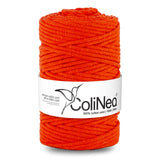 ColiNea, bomullssladd med bomullskärna, flätad, 5mm, 100m, orange