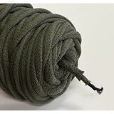 WAS, bomullssnöre med polyesterkärna, flätat, 9mm, 50m, khaki