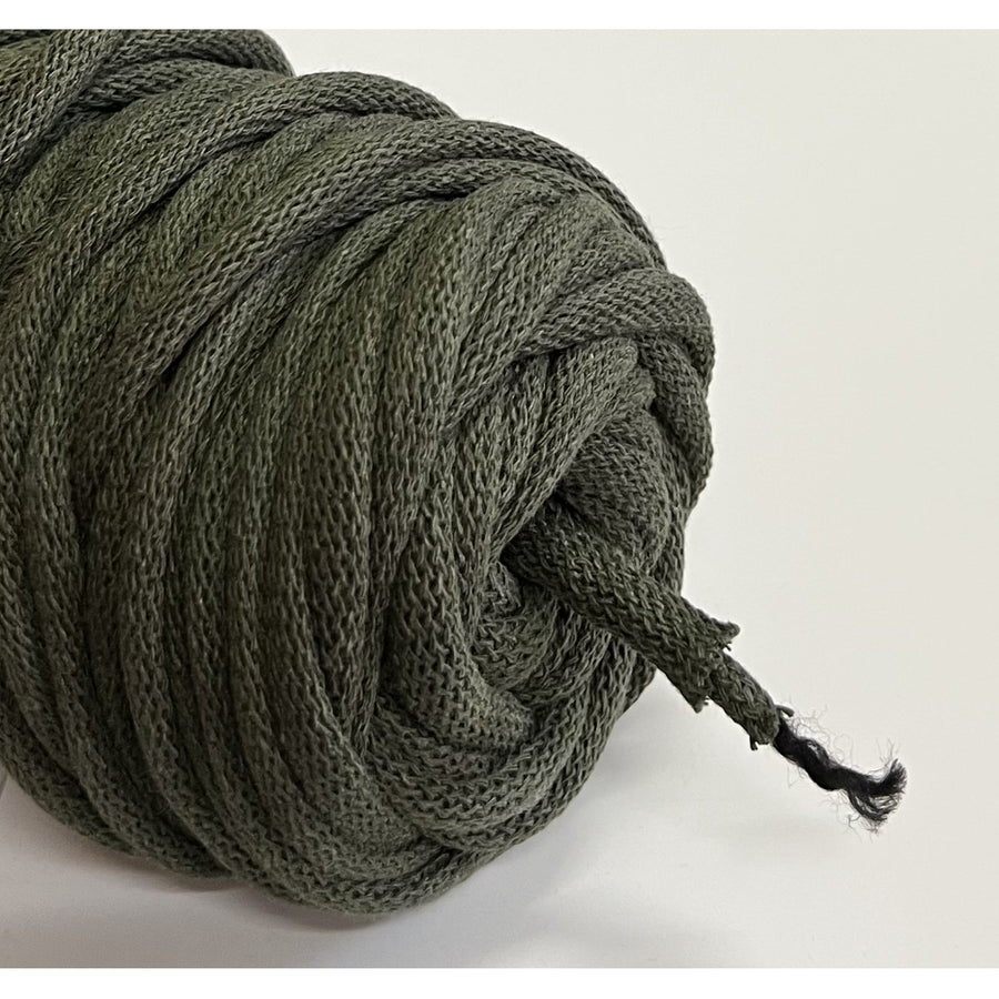 WAS, bomullssnöre med polyesterkärna, flätat, 9mm, 50m, khaki