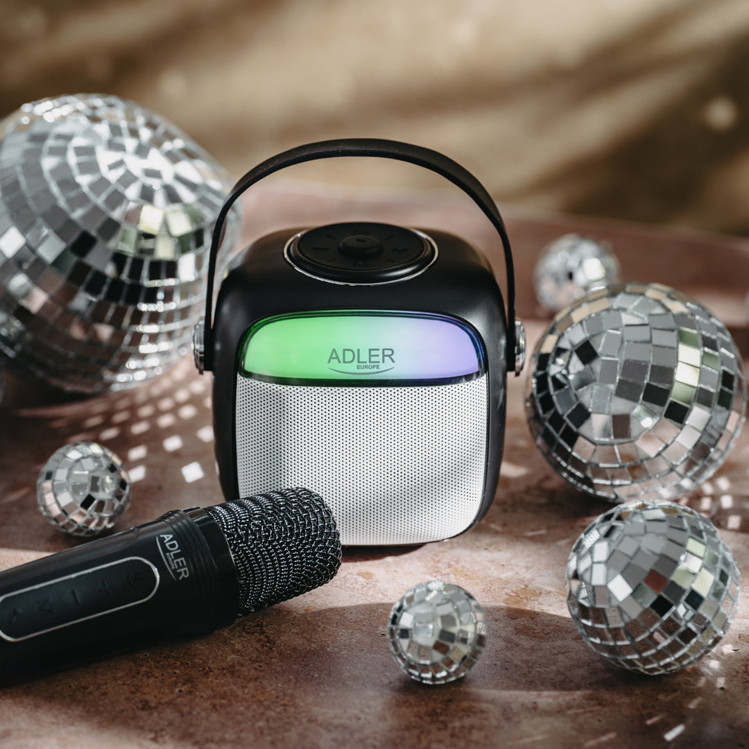 Trådlös högtalare Adler, med mikrofon, för karaoke, Bluetooth, AD 1199 B