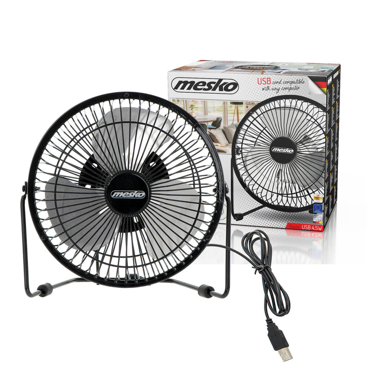 Mesko skrivbordsfläkt, diameter 15 cm, USB-drift, vertikal svängning, MS 7322