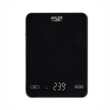 Köksvåg, Adler, svart 10 kg, laddas via USB, AD 3177