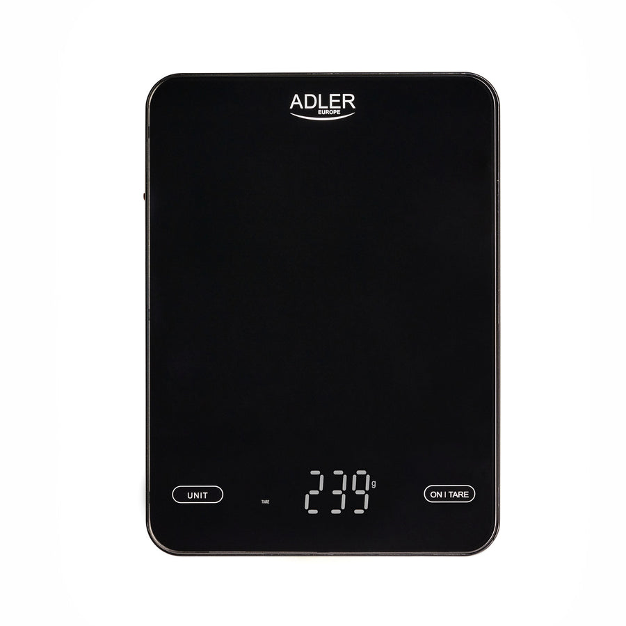 Köksvåg, Adler, svart 10 kg, laddas via USB, AD 3177