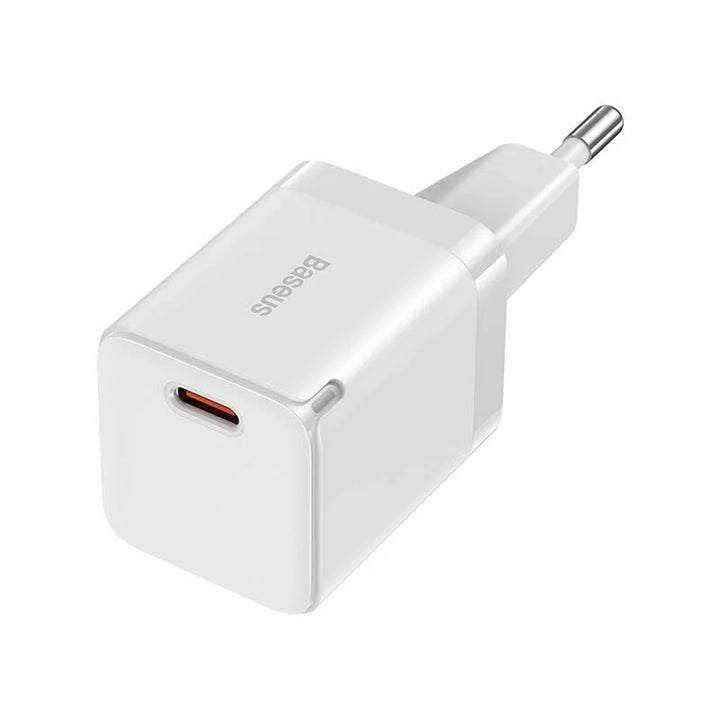 Baseus Snabbladdare 30W, USB-C, Vit, GaN3-teknologi