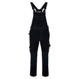 Avacore hängselbyxor, stretch, cordura, svart och marinblå, storlek 46, Avaflex