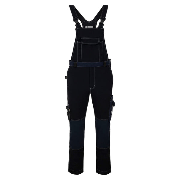 Avacore hängselbyxor, stretch, cordura, svart och marinblå, storlek 52, Avaflex