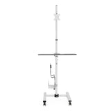 Maclean professional stand trolley, mobil datorarbetsstation på hjul, max 17"-32", max 20kg, MC-793