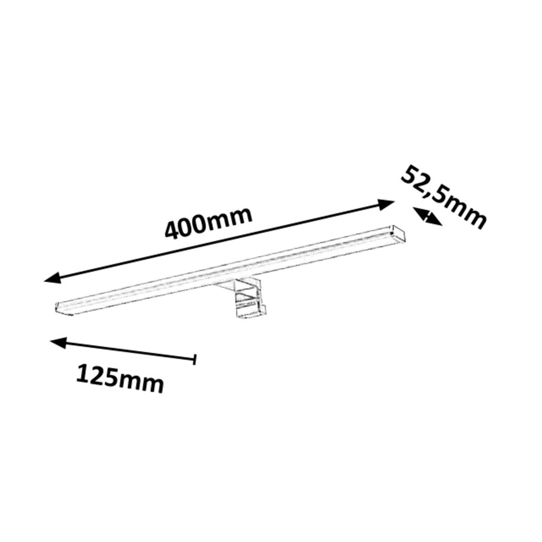 Rabalux badrumslampa, 8W LED, IP44, kromad design, Levon