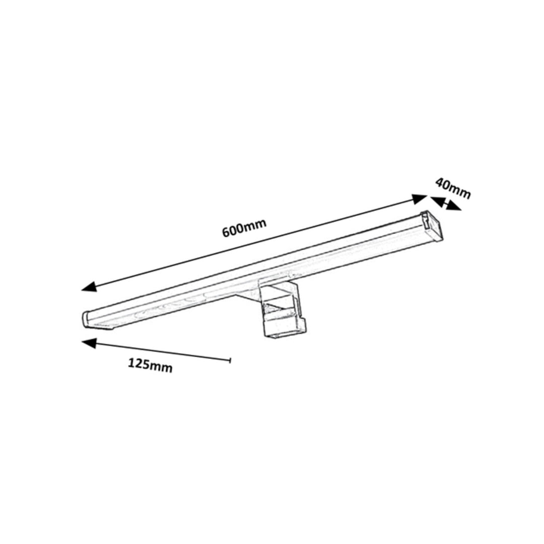 Rabalux badrumslampa, 12W LED, IP44, kromad design, Levon