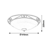 Rabalux Athens Ceiling Lamp, Modern Black Metal Design with 3xE27 Bulbs – Stylish and Elegant Lighting Fixture