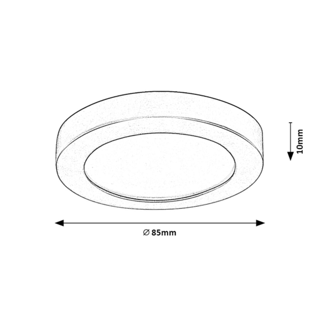 Rabalux utanpåliggande lampa, 3W LED, IP44, silver, Coco