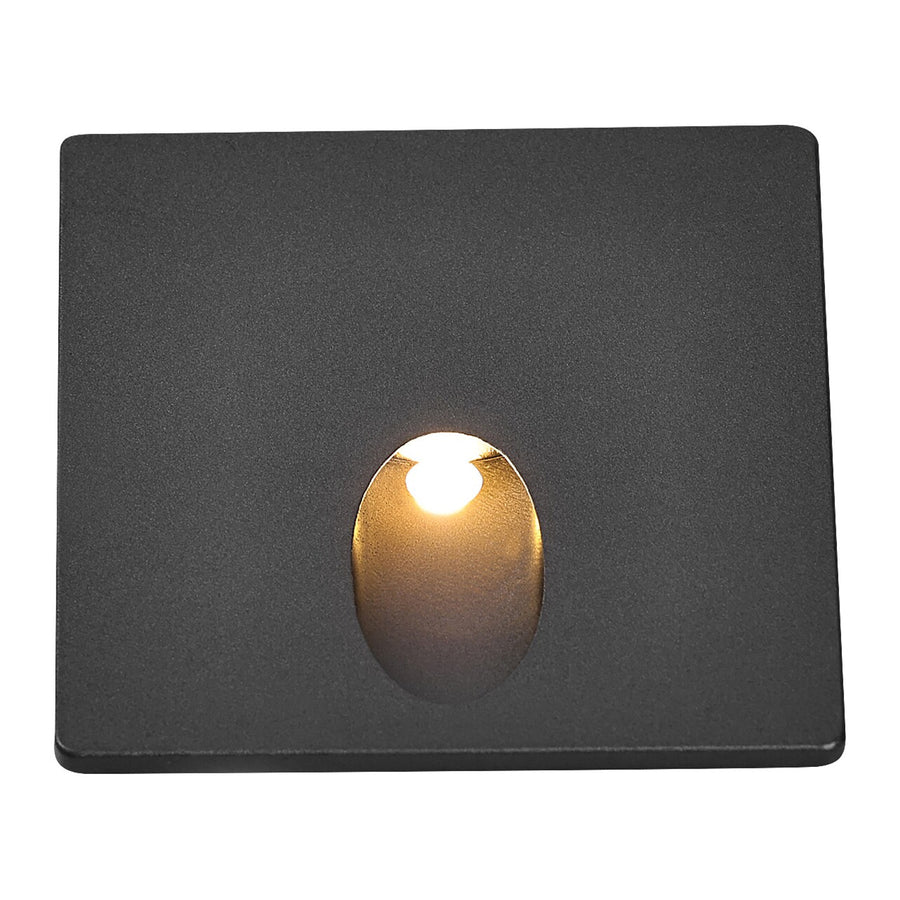 Rabalux trappljus, LED 3W, varmvit färg, svart, Boven