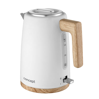 Concept Vattenkokare RK3315, 2200W, 1.7L, Vit – Stilren och Kraftfull Vattenkokare för Snabb Uppkokning