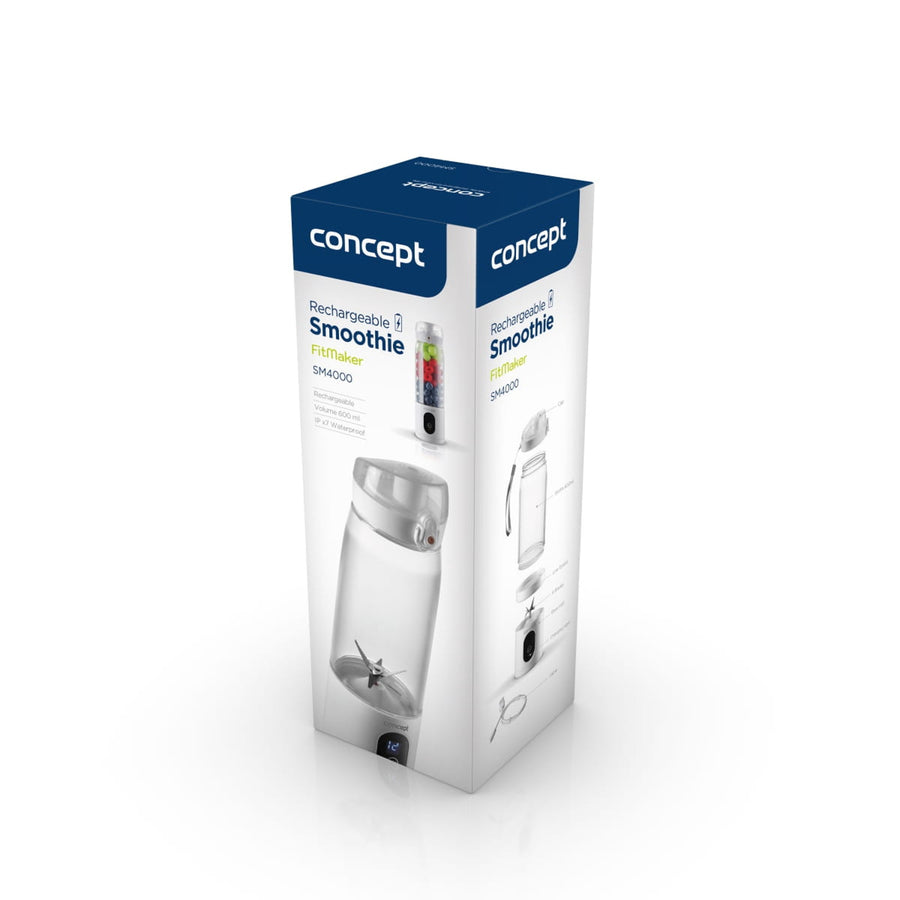 Concept stavmixer, 600 ml, uppladdningsbart Li-Ion-batteri, vit, FitMaker SM4000