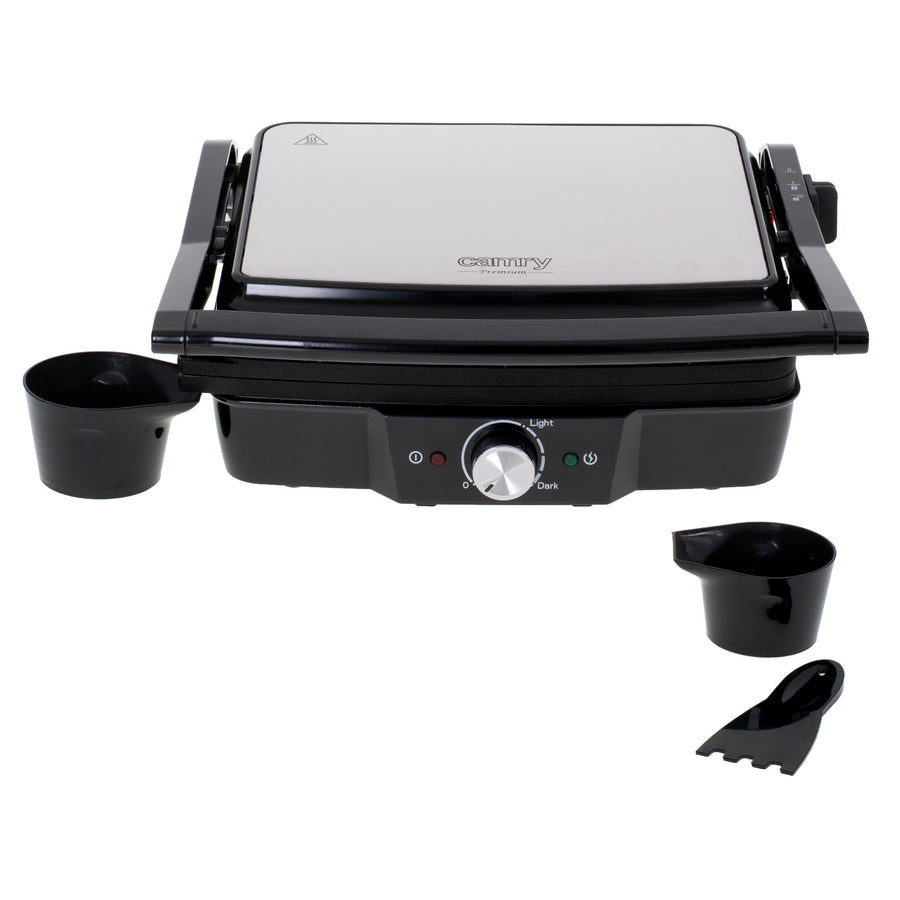 Camry elektrisk grill, stor yta 28x23 cm, temperaturreglering, maximal effekt 2500 W, CR 3053