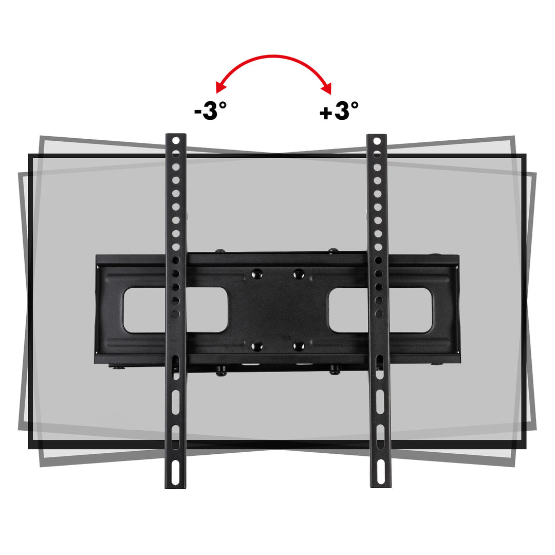 Maclean TV-fäste, max VESA 400x400, 32-75", 50kg, horisontell och vertikal vinkeljustering, profil 80-380mm, svart, MC-788