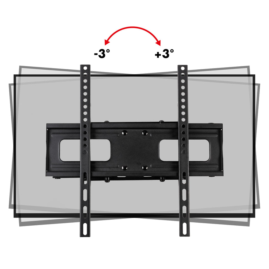 Maclean TV-fäste, max VESA 400x400, 32-75", 50kg, horisontell och vertikal vinkeljustering, profil 80-380mm, svart, MC-788