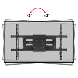 Maclean TV-fäste, max VESA 600x400, 32-85", 60kg, horisontell och vertikal vinkeljustering, profil 65-390mm, svart, MC-789