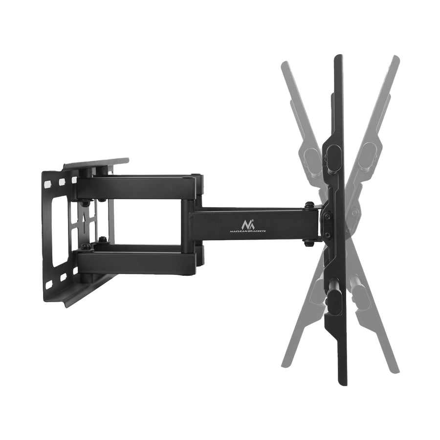 Maclean TV-fäste, max VESA 600x400, 32-85", 60kg, horisontell och vertikal vinkeljustering, profil 65-390mm, svart, MC-789