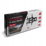 Maclean TV-fäste, max VESA 600x400, 32-85", 60kg, horisontell och vertikal vinkeljustering, profil 65-390mm, svart, MC-789