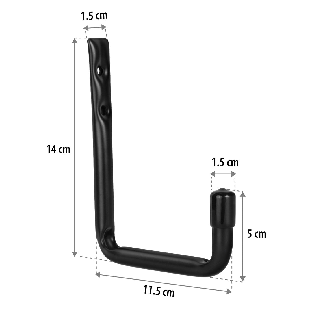 Set med 2 Maclean väggfästen, för däck, hjul, stege, cykel, stål, max. belastning 22 kg/fäste, MC-488