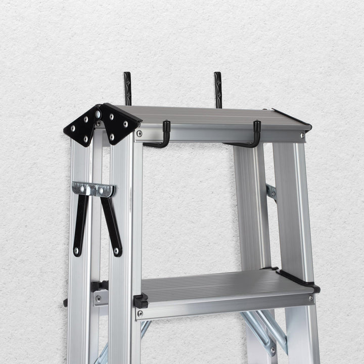 Set med 2 Maclean väggfästen, för däck, hjul, stege, cykel, stål, max. belastning 22 kg/fäste, MC-488