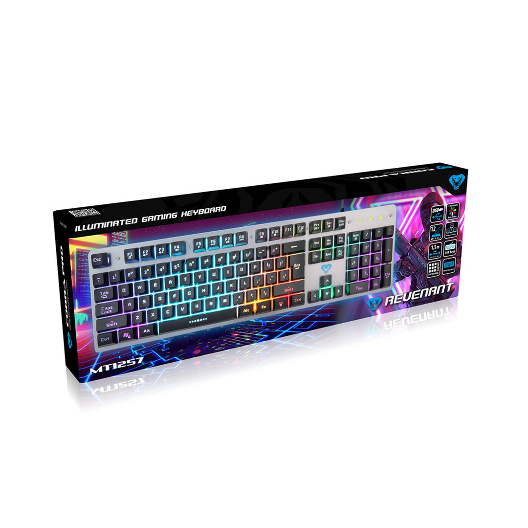 Media-Tech gaming tangentbord, membran tangentbord, bakgrundsbelyst, USB, MT1257