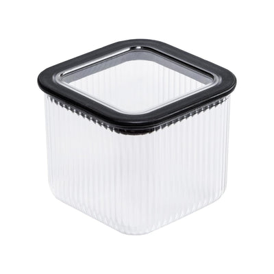 Branq köksbehållare, för livsmedel, 0,7 l, transparent med svart förslutning, Neroli