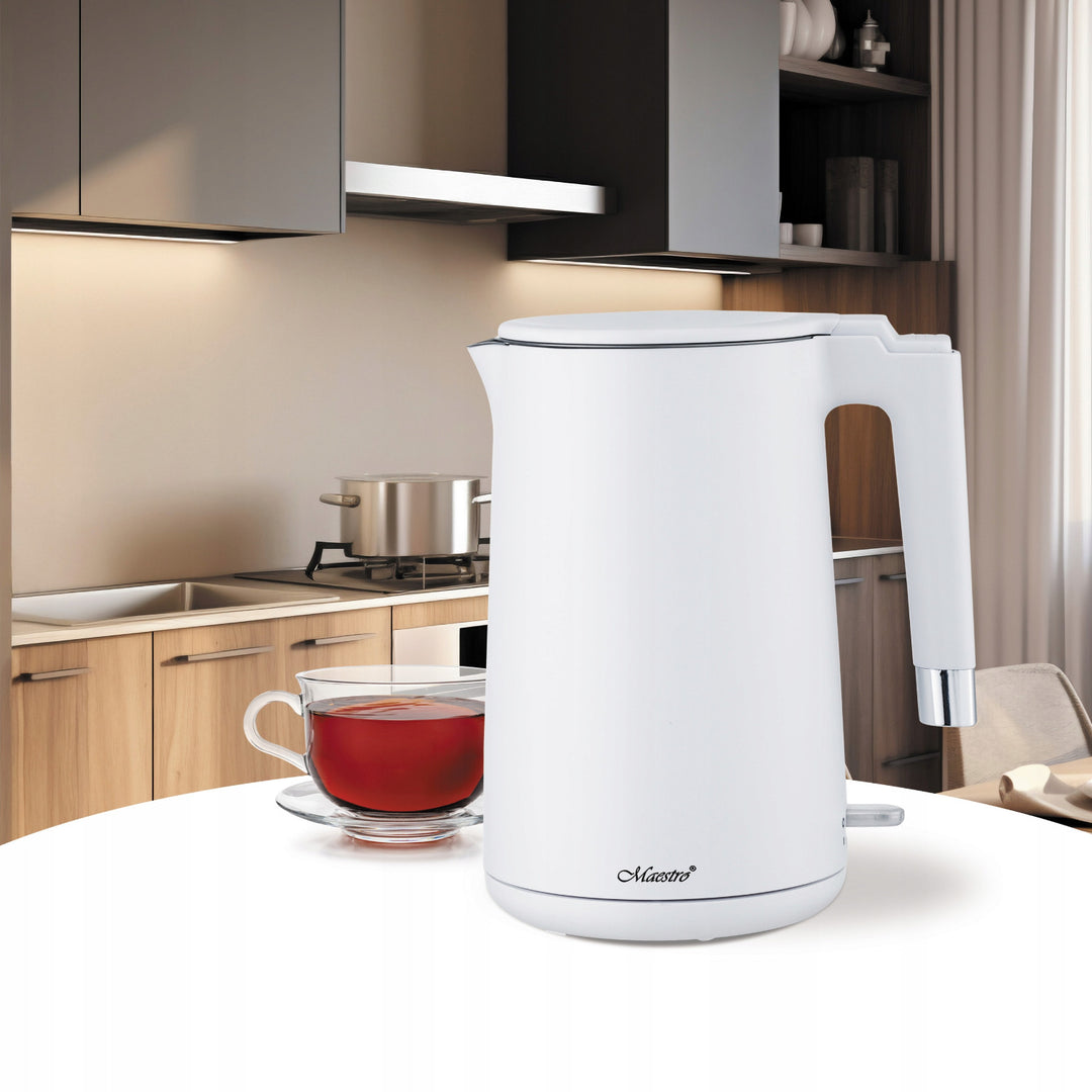 Maestro Electric Kettle, 1800W, 1.7L, White - Model MR-026