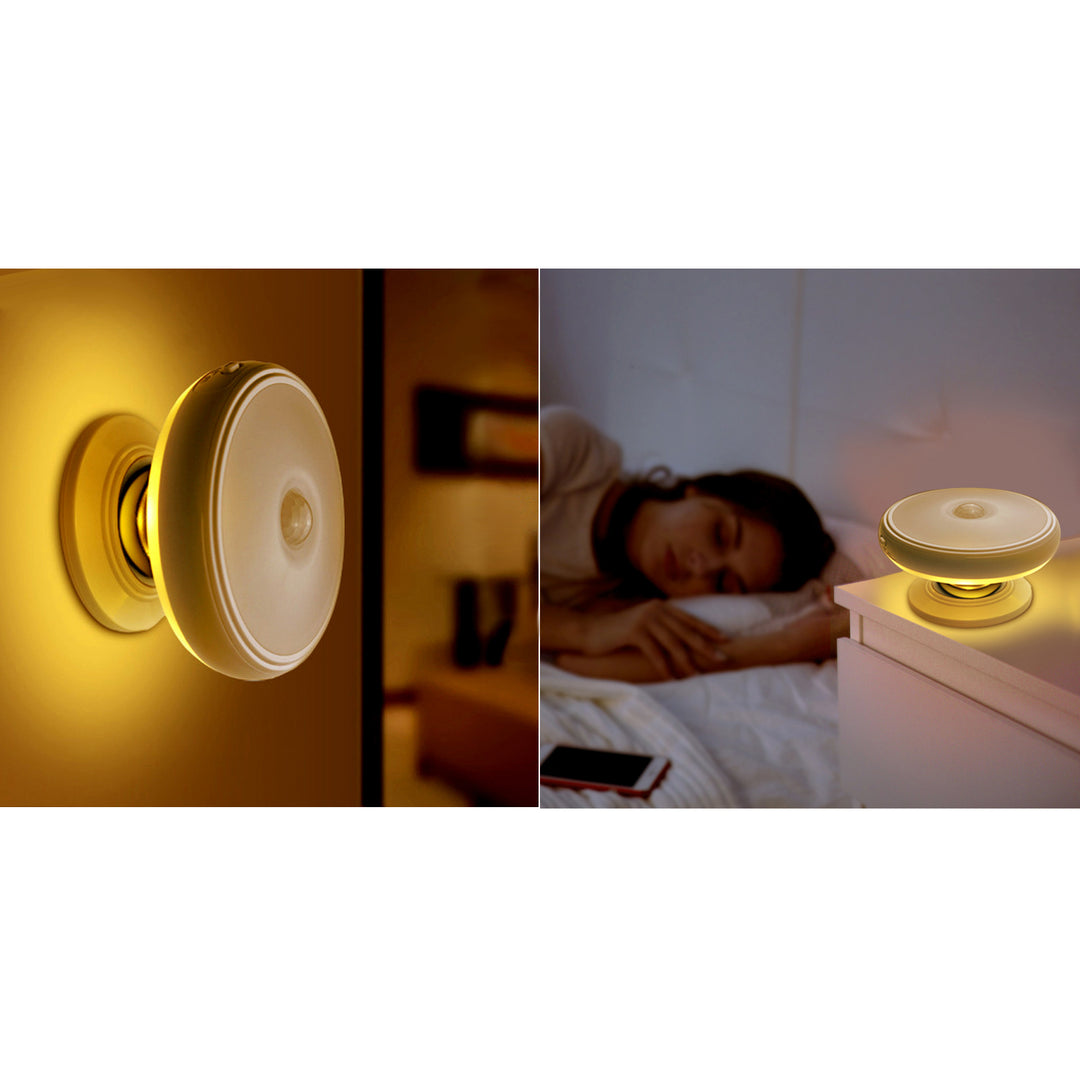 Maclean rörelsesensor LED-lampa, magnet, bakgrundsbelysning, ljuslägen: kontinuerlig, PIR-sensor, 3xAA, MCE223, 2 st